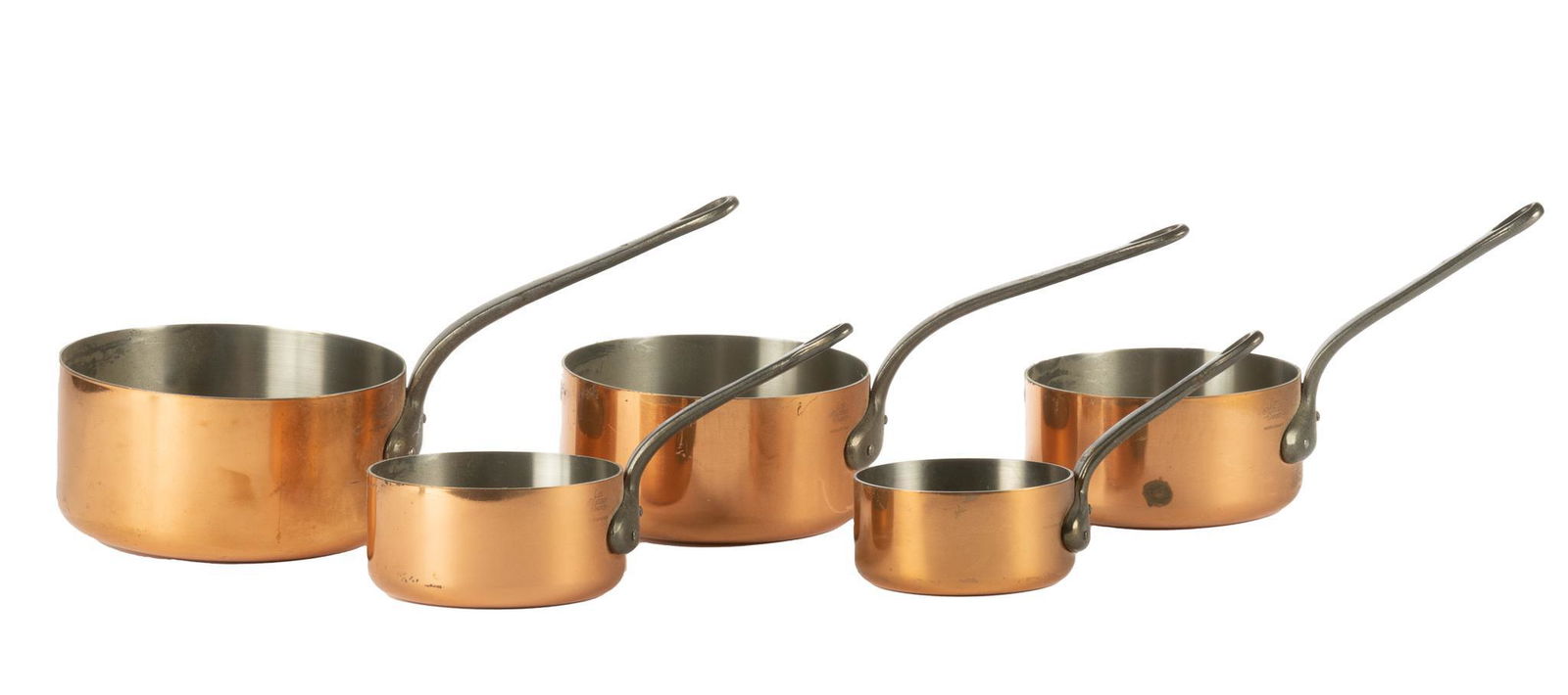 Set of (5) French Copper Pots (1 of 5)