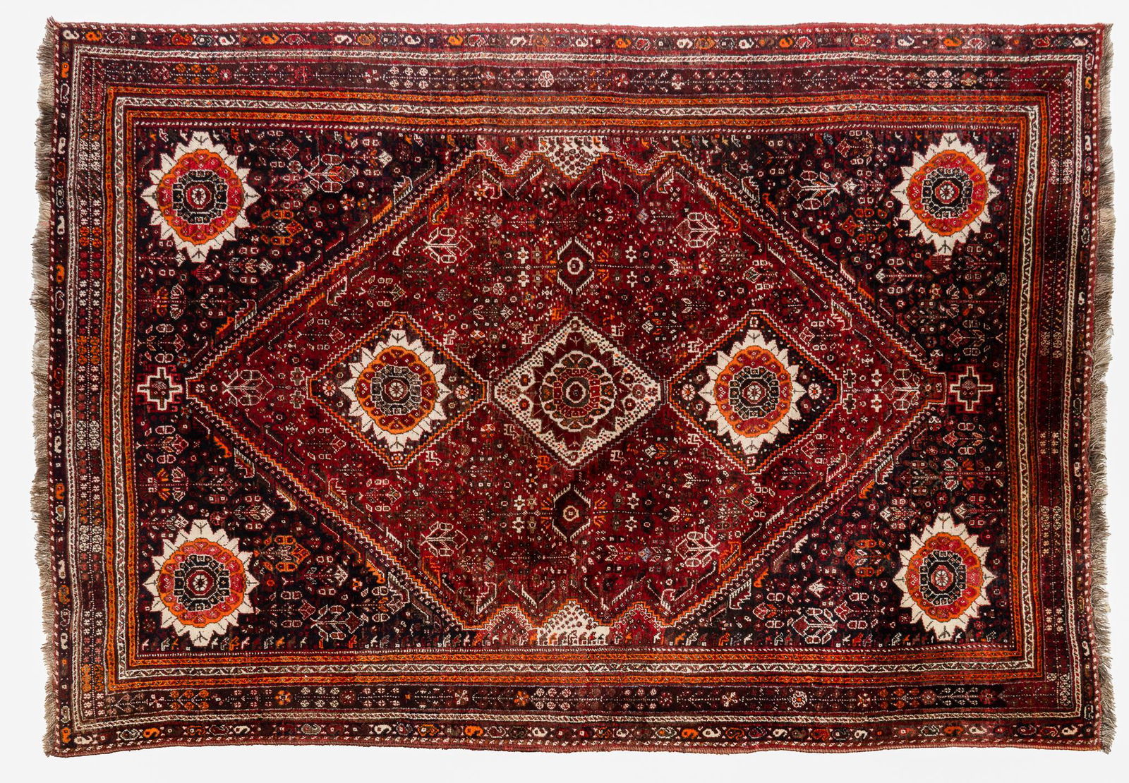 Hand-Made Afshar Style Estate Rug, 10'4" x 7'2" (1 of 4)