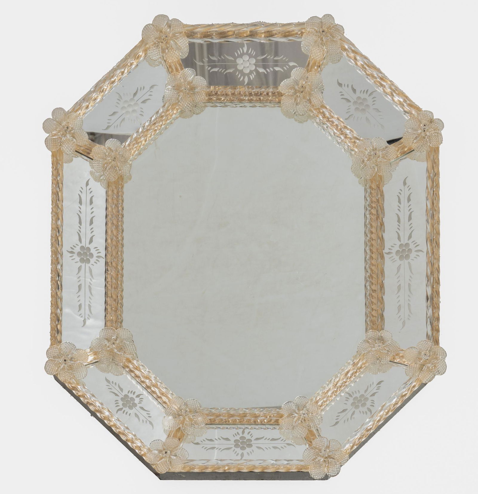Murano Octagonal Hanging Wall Mirror (1 of 3)