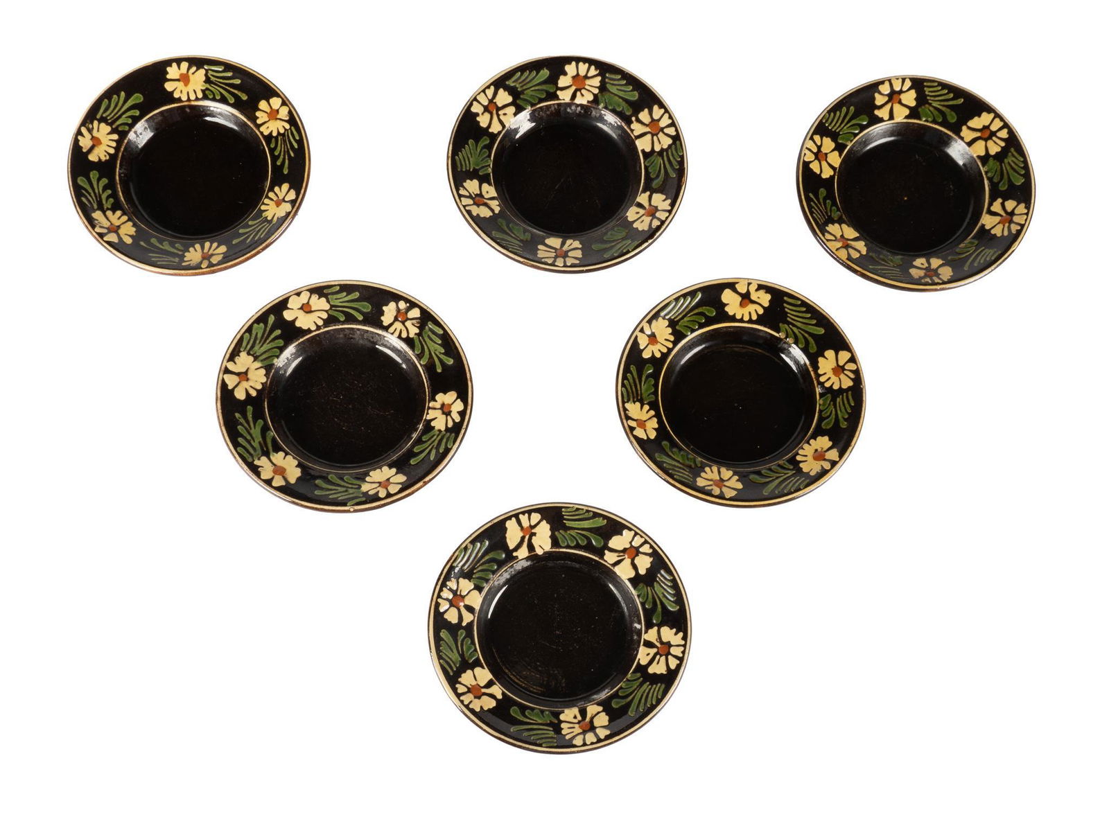 Set of (6) Hungarian Style Ceramic Chargers (1 of 5)