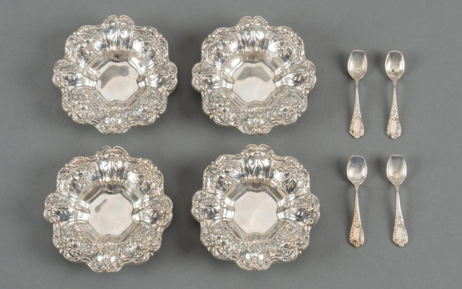 "Francis I" Sterling Silver Nut Dishes Set 4 (1 of 6)