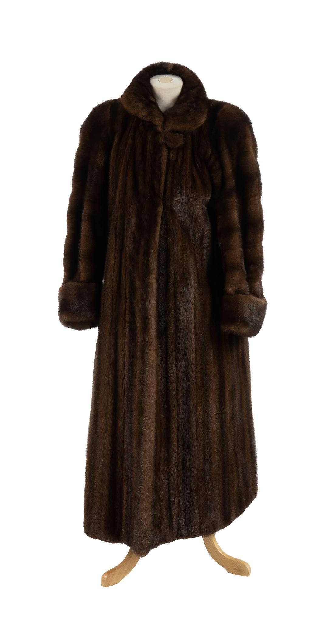 Revillon Full Length Brown Mink Fur Coat (1 of 7)