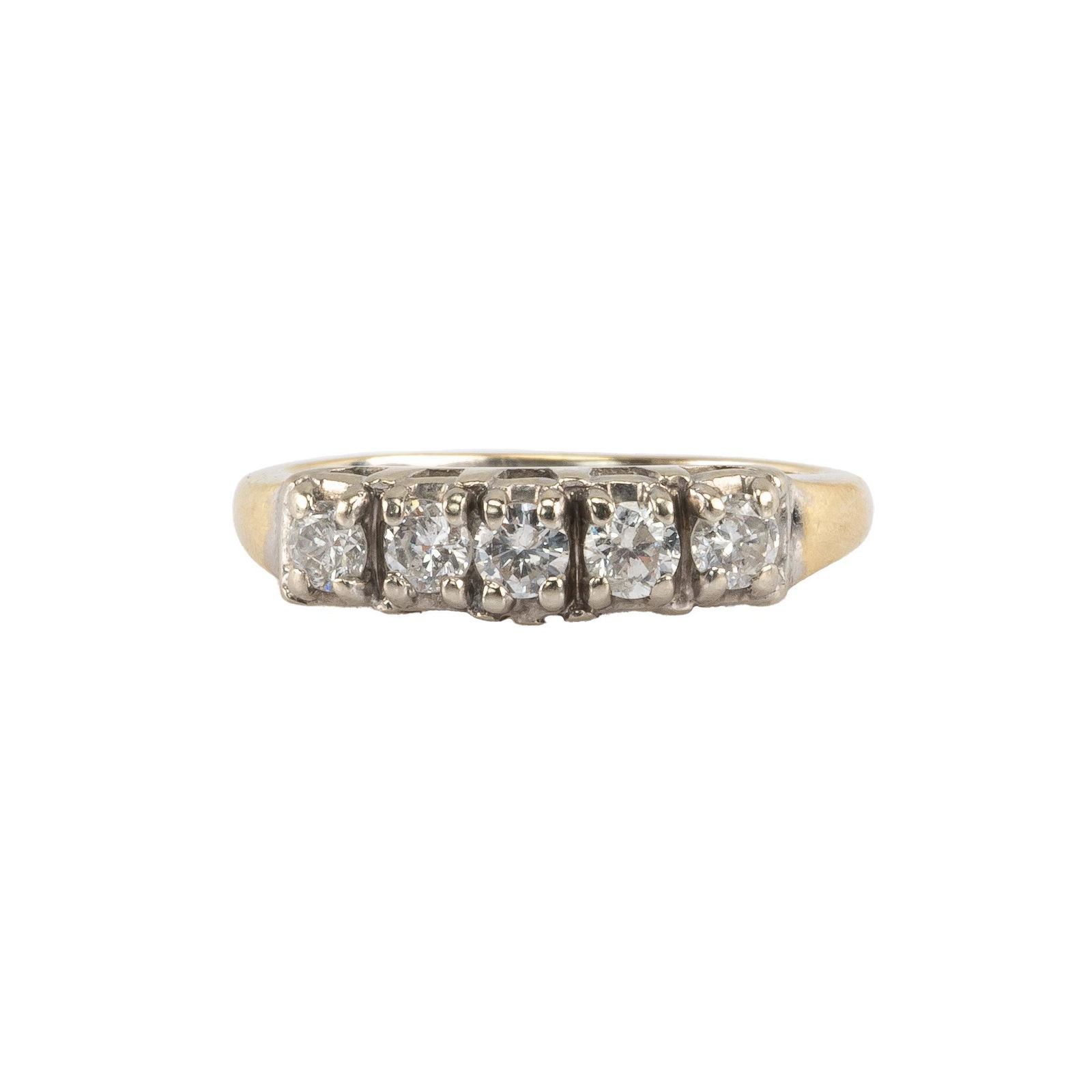Vintage .50ctw Diamond 14k Gold Half Eternity Band (1 of 4)