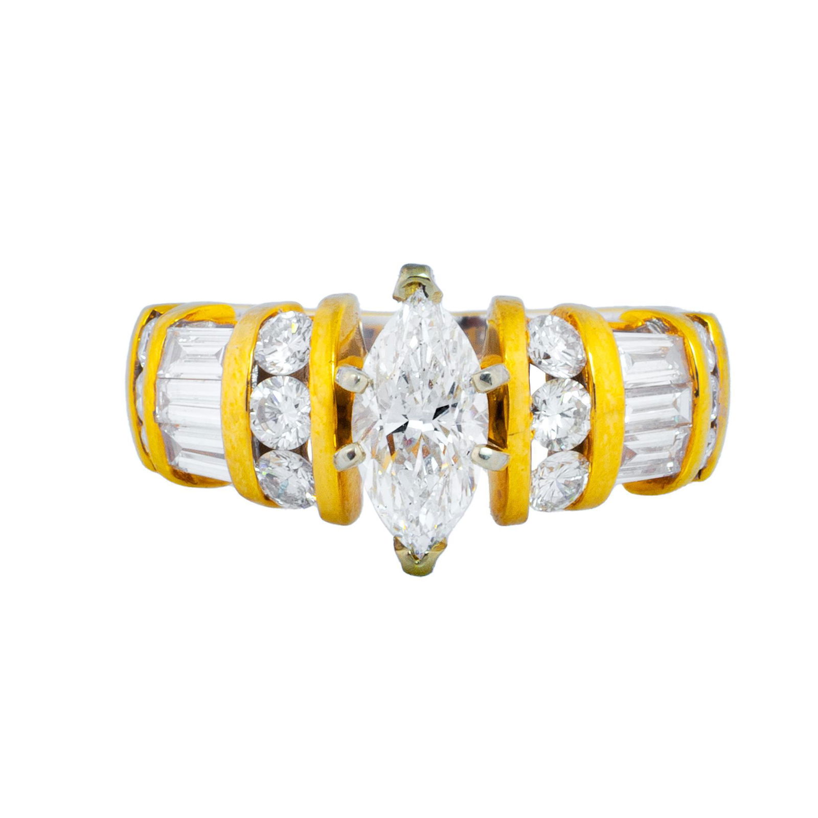 1.5ctw Diamond 18k Gold Engagement Ring (1 of 4)