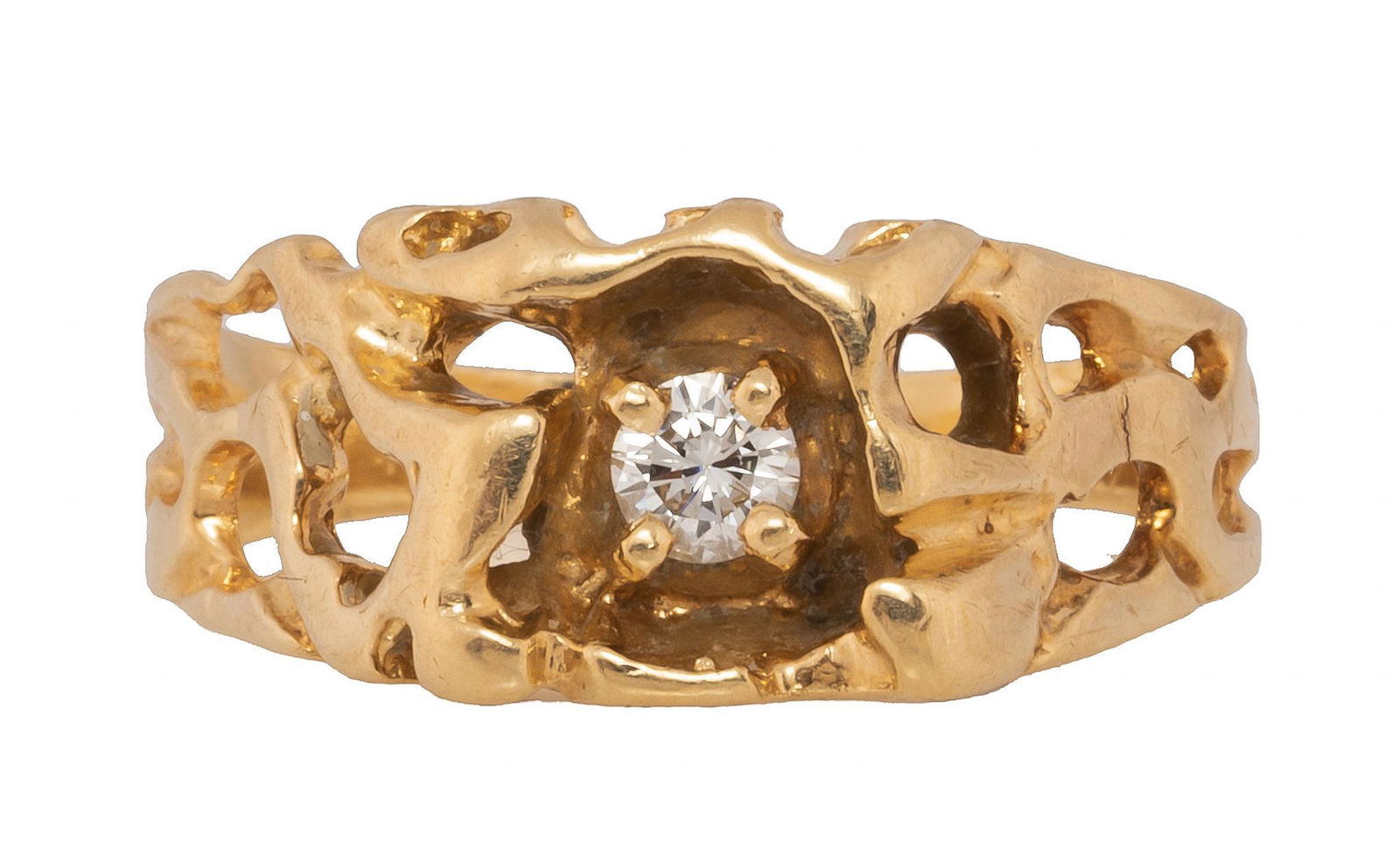 Diamond Solitaire 10k Gold Ring (1 of 5)