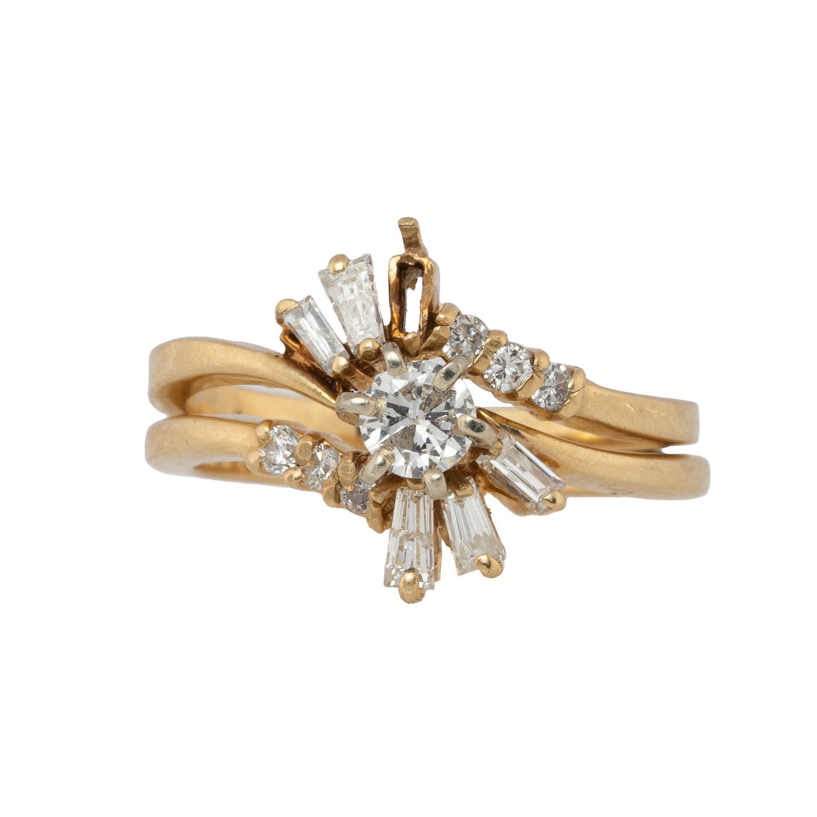 Diamond 14k Gold Wedding Ring Set (1 of 5)