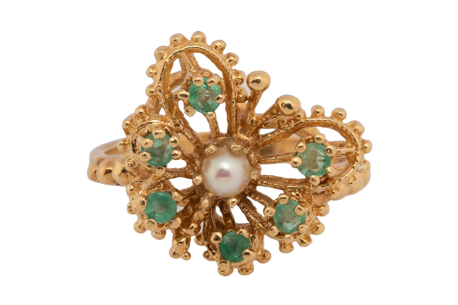 Emerald Butterfly 14k Gold Ring (1 of 3)