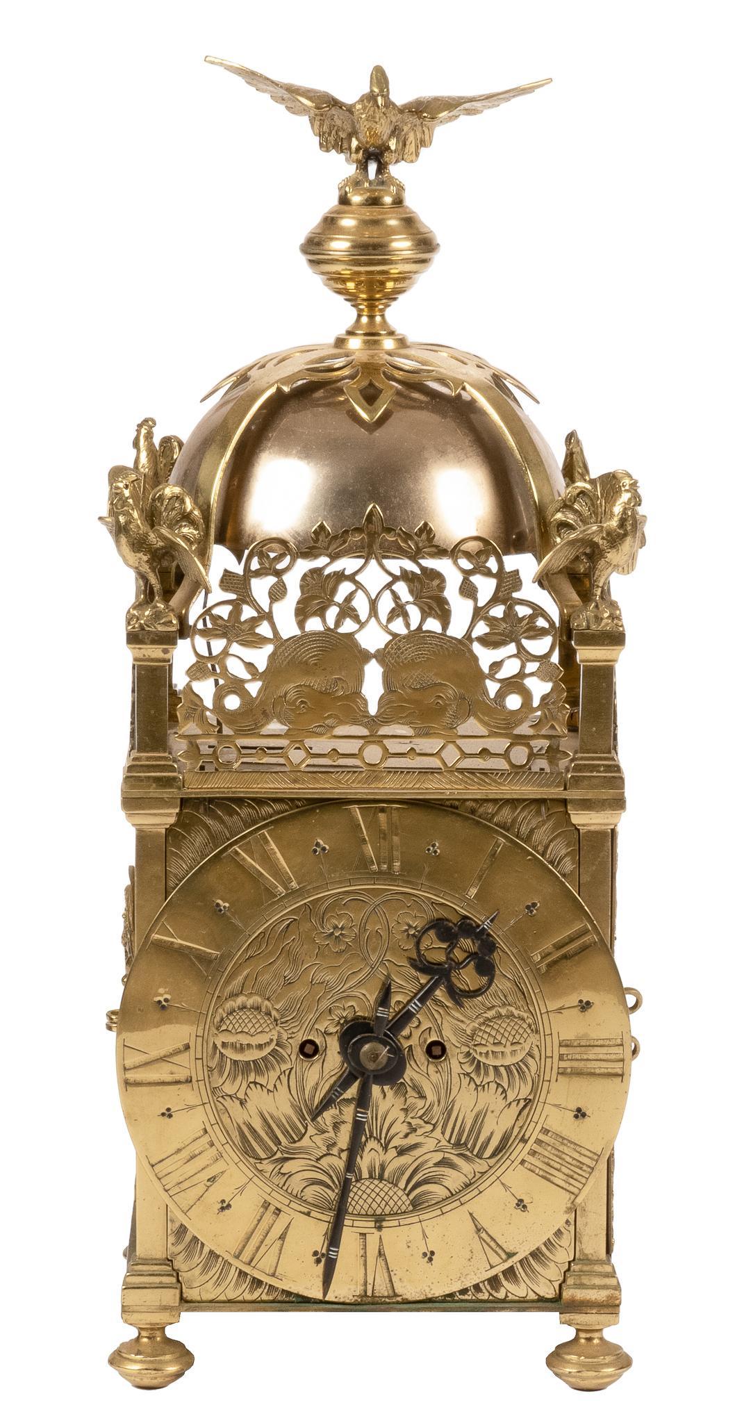 17th Century Brass Lantern Clock (1 of 8)