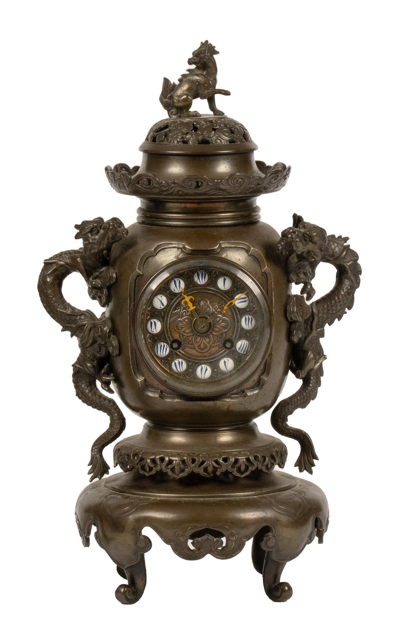 French Bronze Mantel Clock (1 of 7)