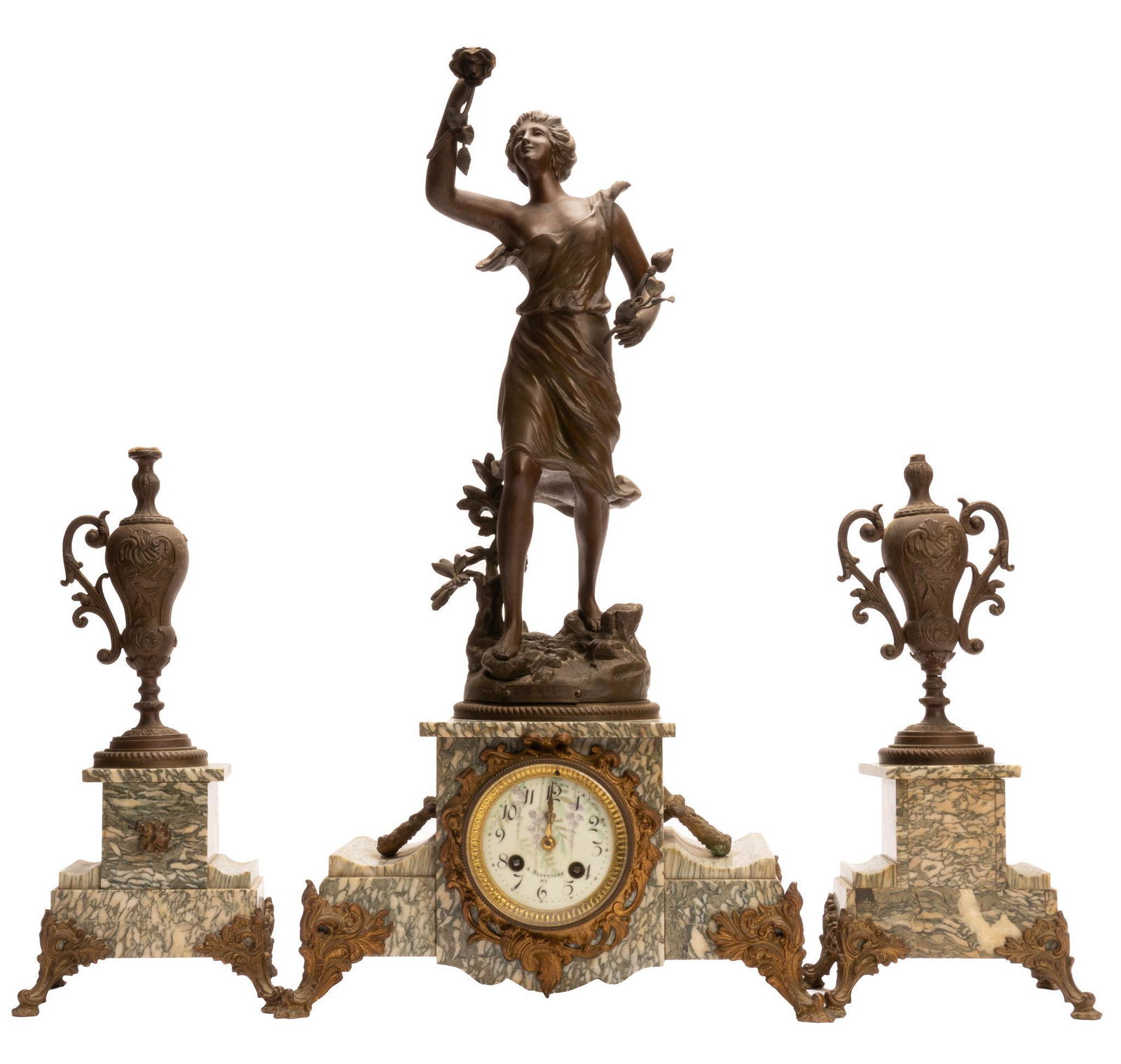 French Marble Clock Garniture (1 of 9)