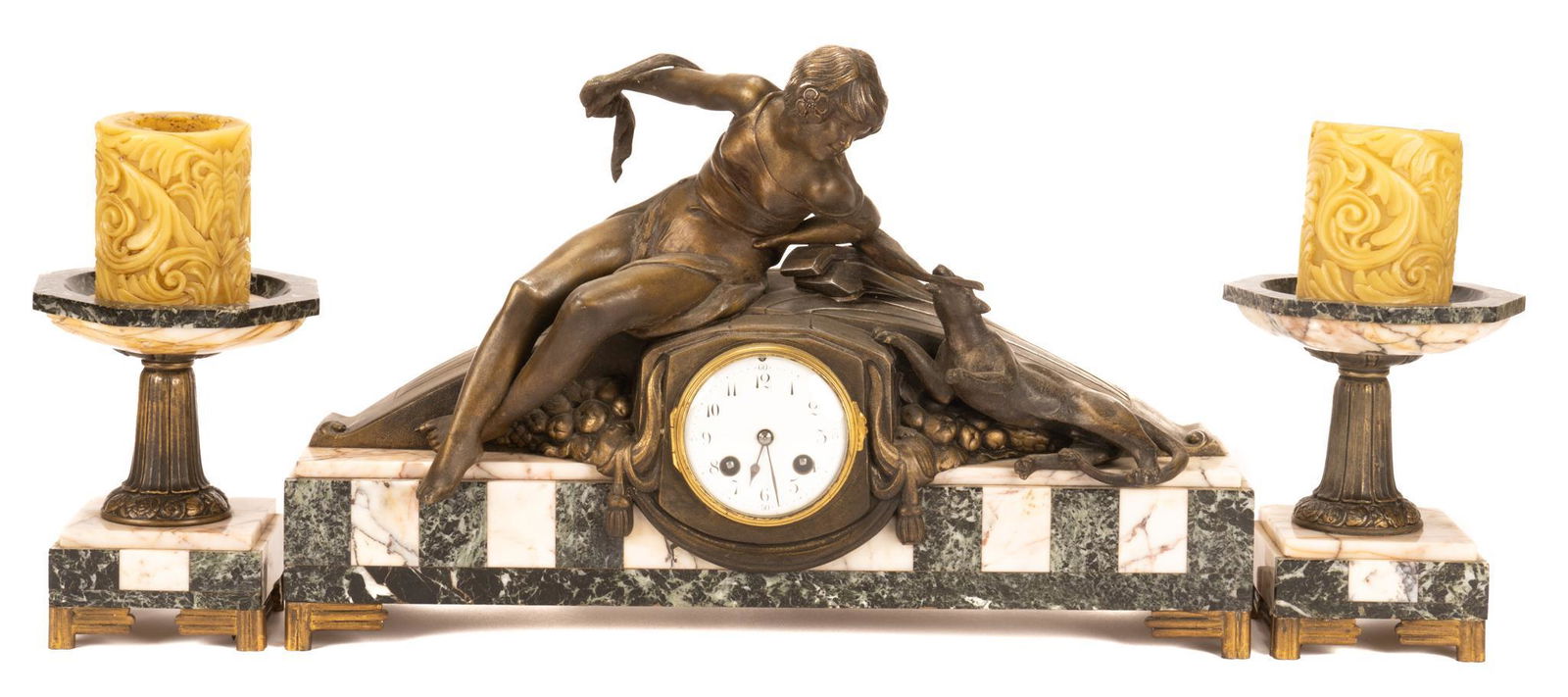 French Mantel Clock Set (1 of 7)