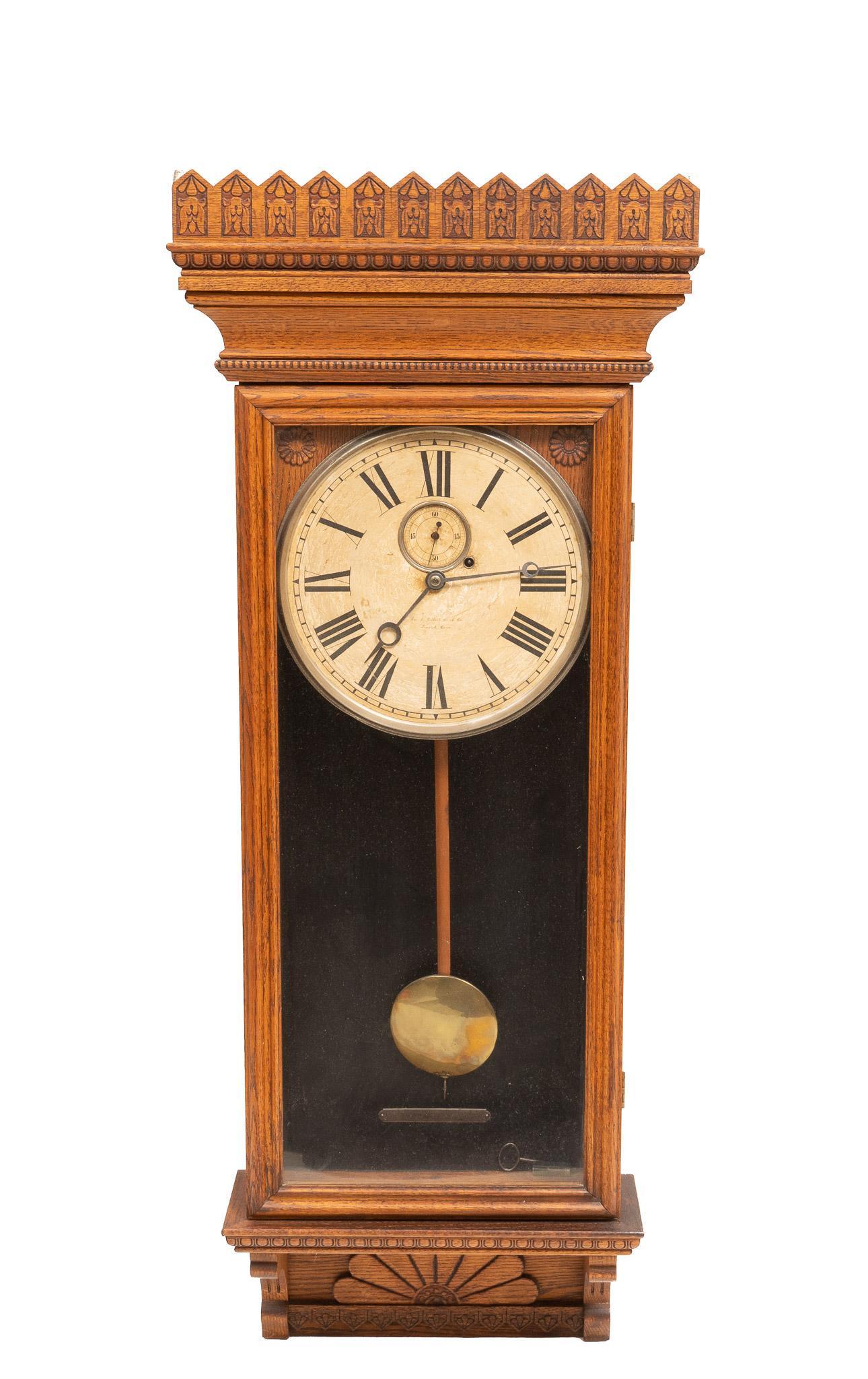 William Gilbert Clock Co. Regulator #14 Wall Clock (1 of 6)