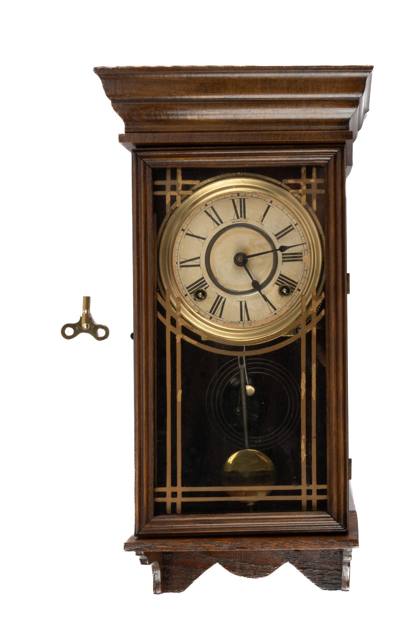 Sessions Clock Co. Miniature Wall Regulator Clock (1 of 8)
