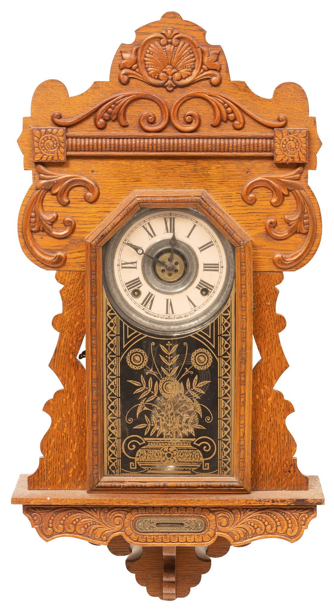 E. Ingraham Clock Co. Carved Kitchen Clock (1 of 7)