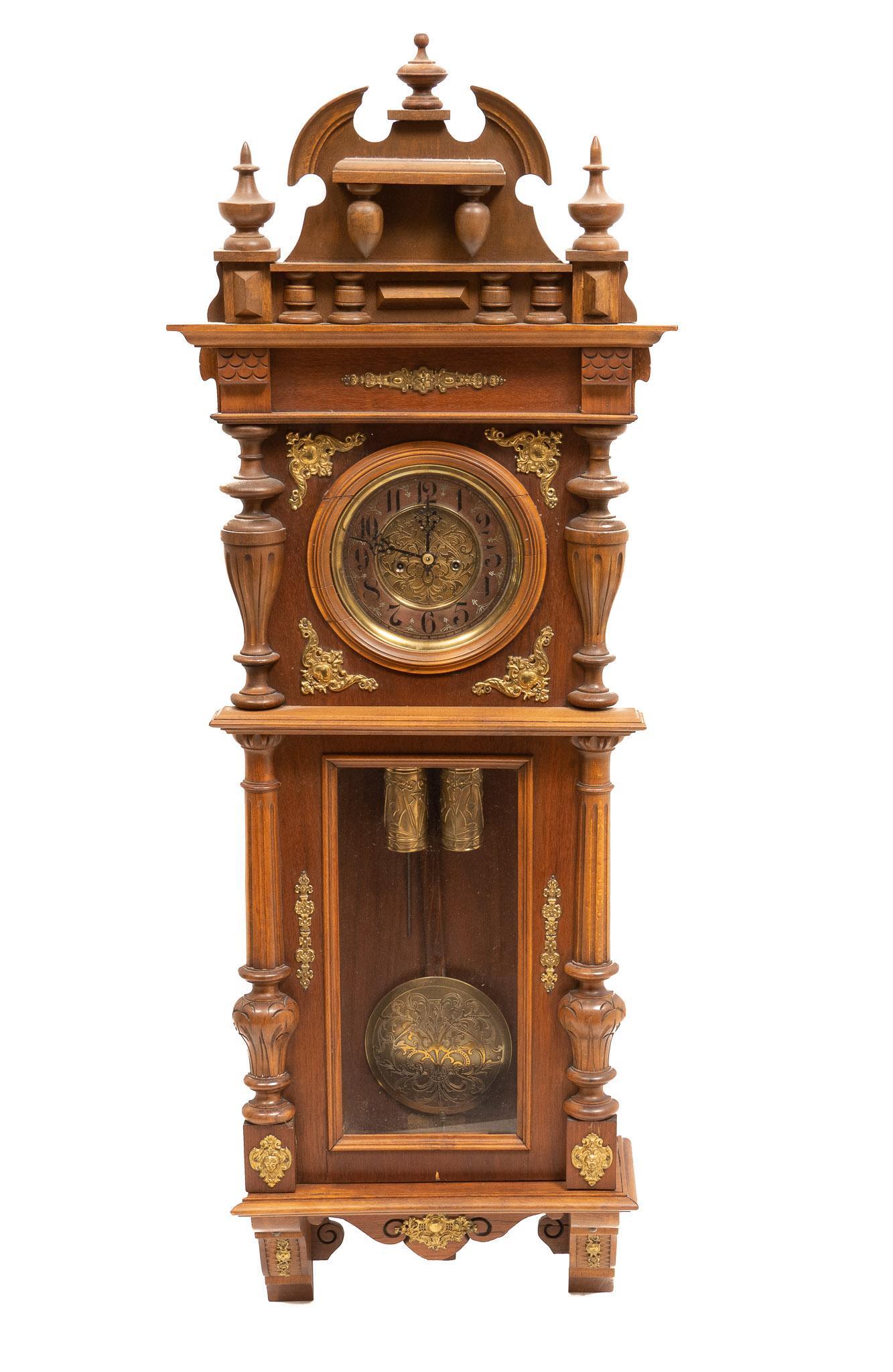 Gustav Becker 2 Weight Vienna Regulator Clock (1 of 7)