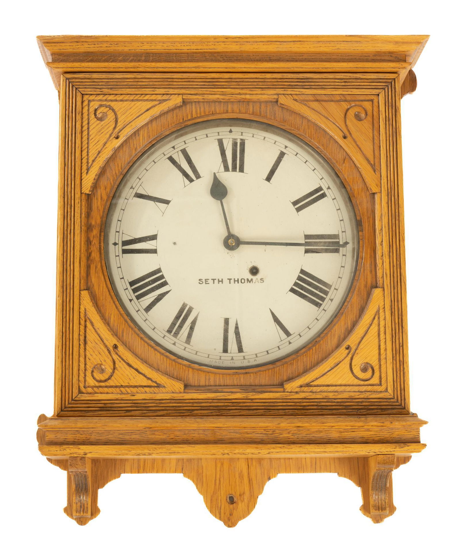 Seth Thomas Clock Co. "Lobby Clock": Seth Thomas Clock Co. (Connecticut, USA) "lobby clock", model no. 5, 8 day time only, circa 1909 23"h x 18"w x 5"d €â€¹€â€¹€â€¹€â€¹€â€