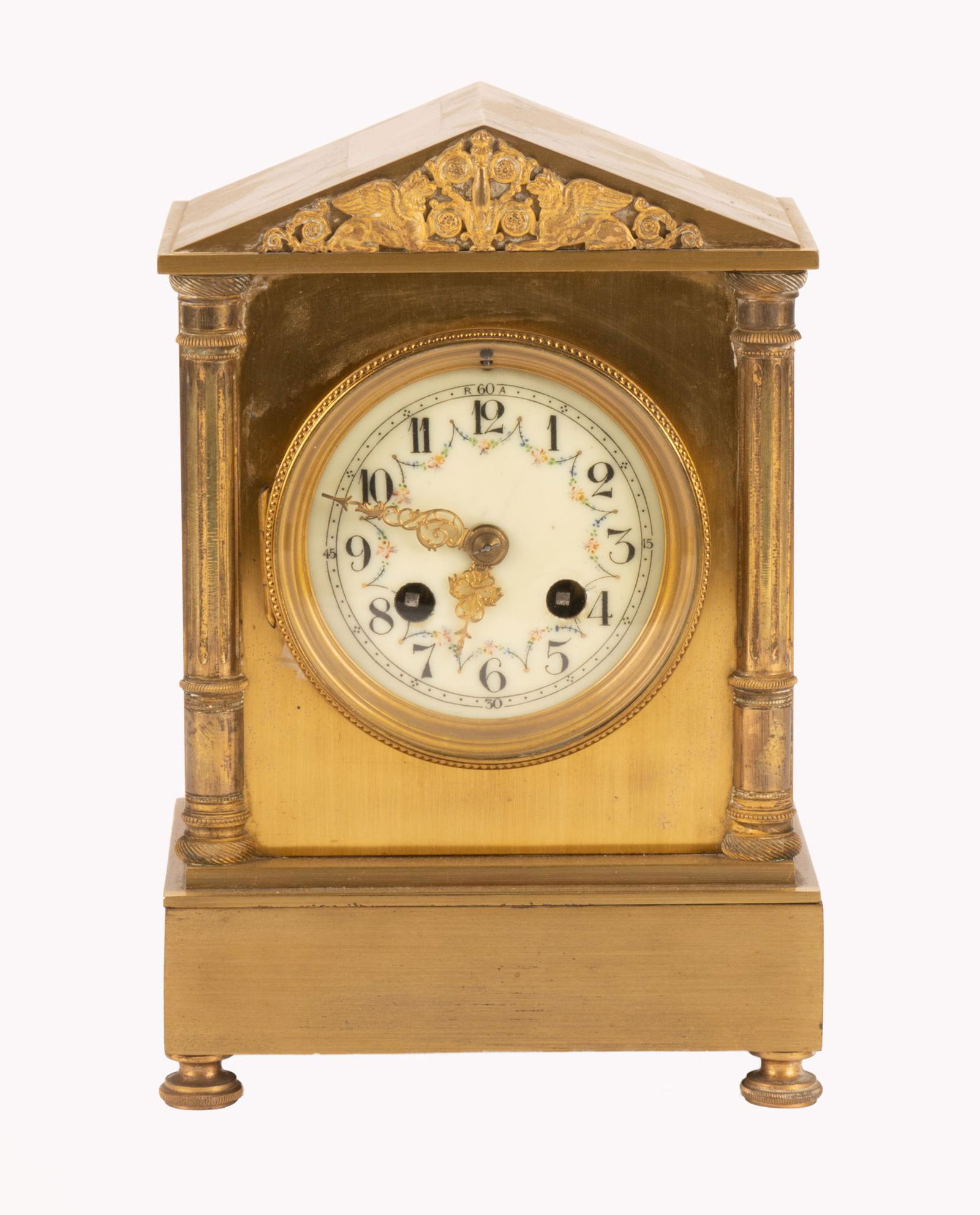 French Greek Temple Shelf Clock (1 of 7)