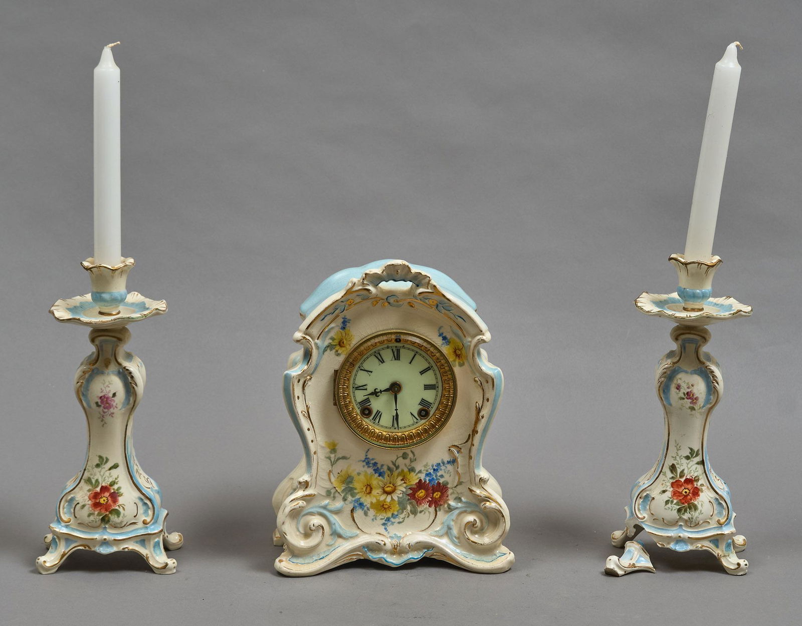 Ansonia Clock Co. 'La Hontan' Clock Garniture Set (1 of 7)