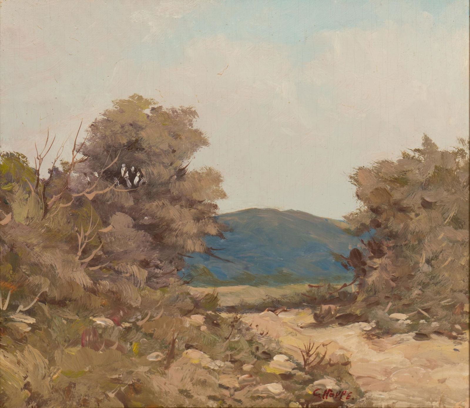 Carl Hoppe, Texas Landscape Study (1 of 4)