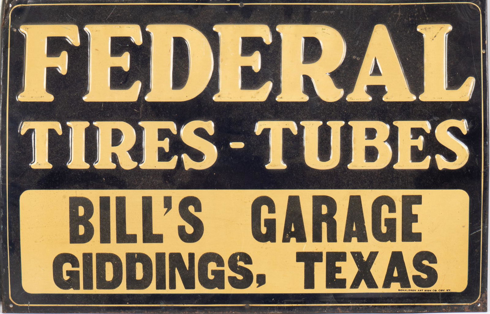 Vintage "Bill's Garage" Autoshop Advertising Sign (1 of 2)
