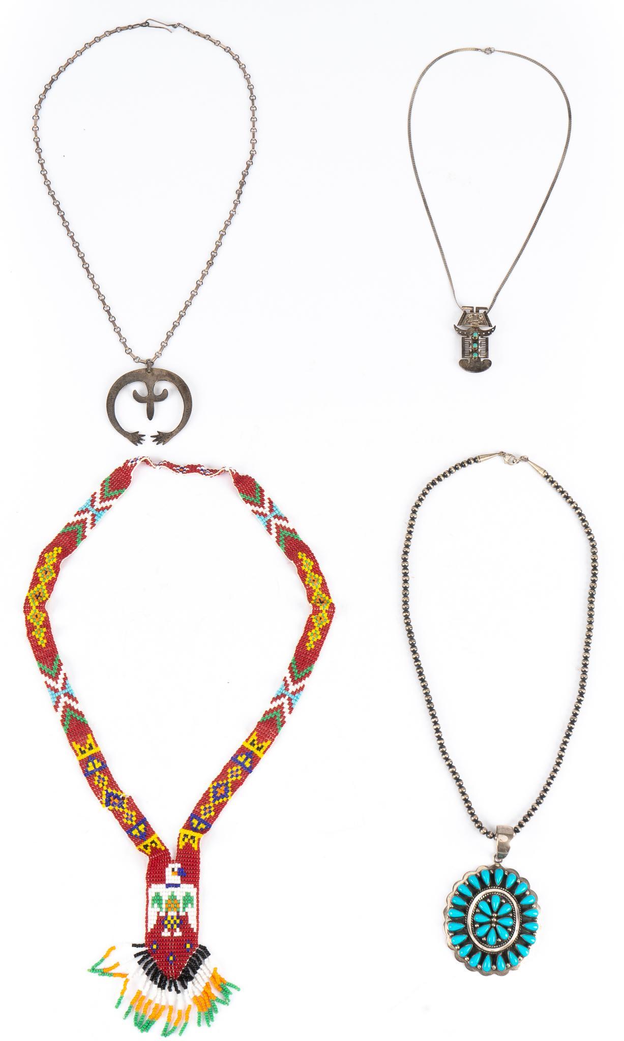 Collection Vintage Native American Sterling Necklaces (1 of 7)