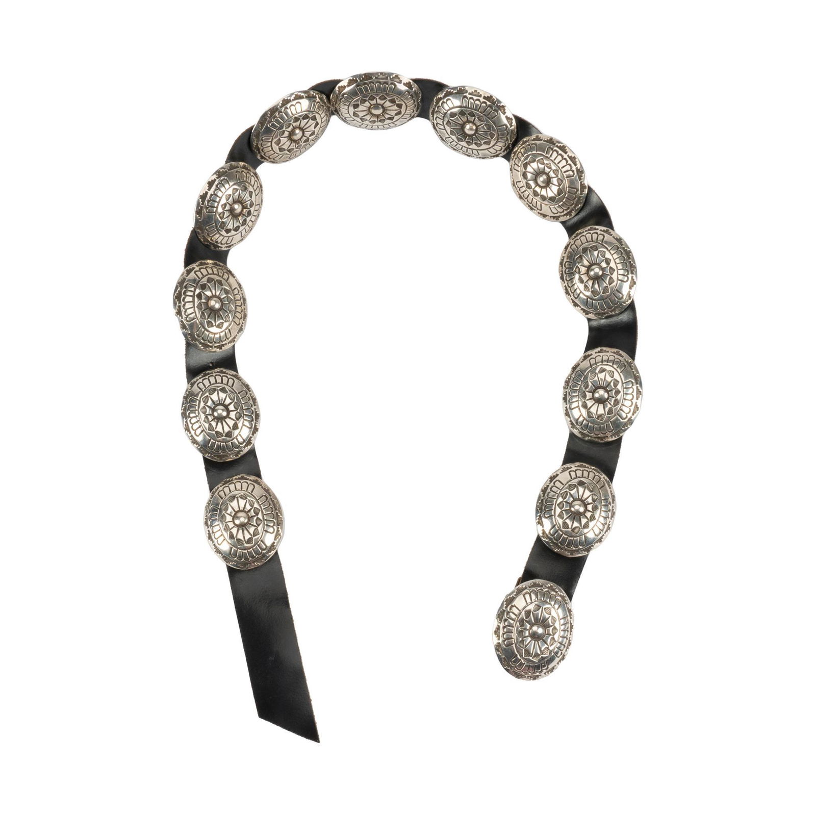 Vintage Wilbert Secatero Navajo Sterling Concho Belt (1 of 5)