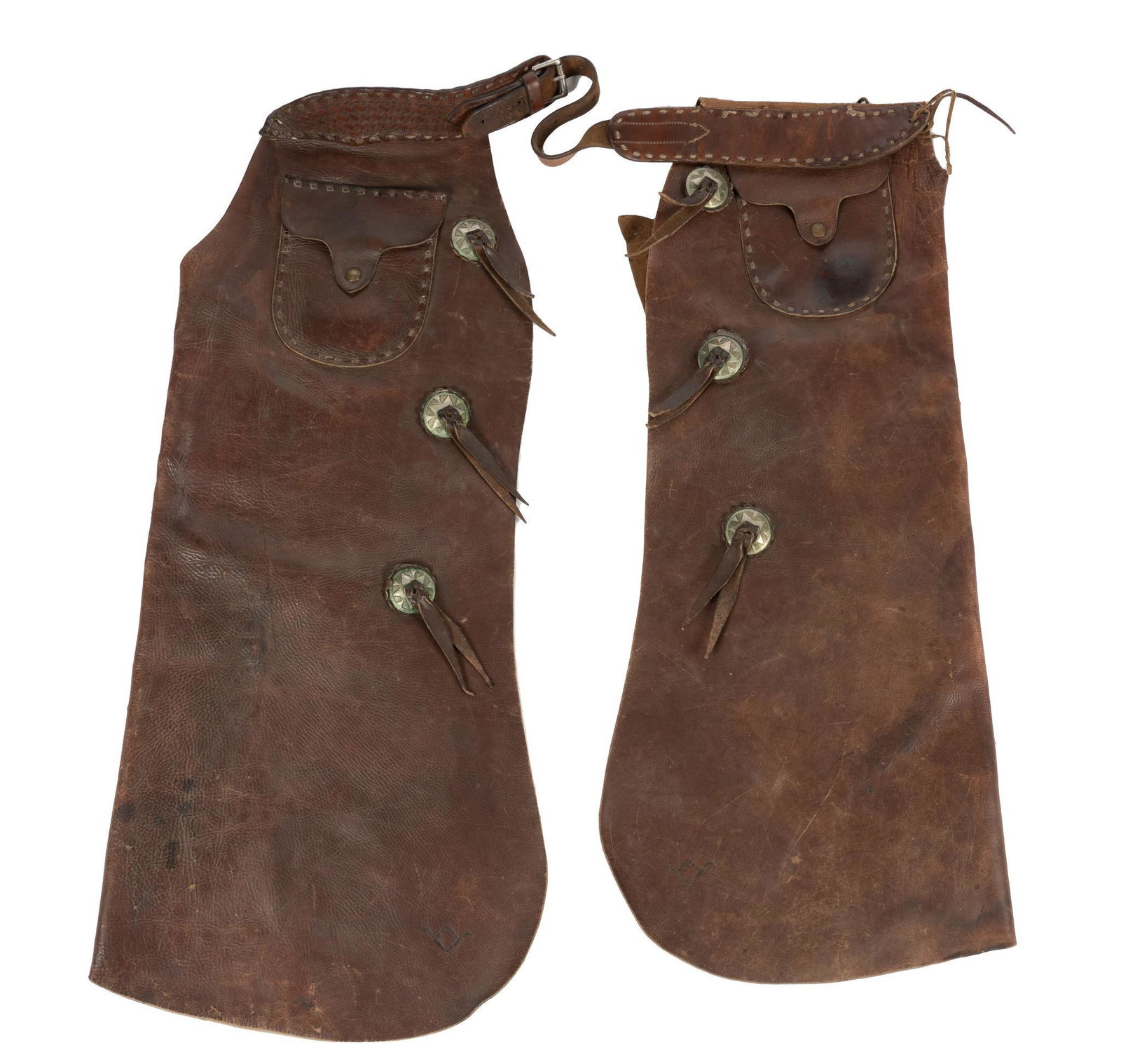 Flying Diamond Dark Brown Leather Chaps (1 of 4)