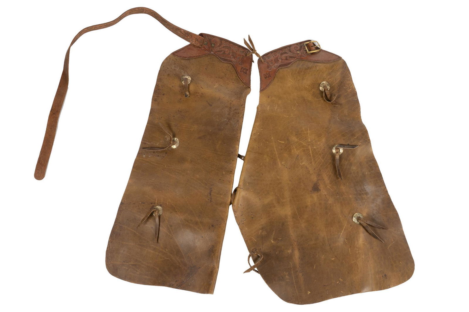HK Ranch (Placedo, TX) Brown Leather Chaps (1 of 5)