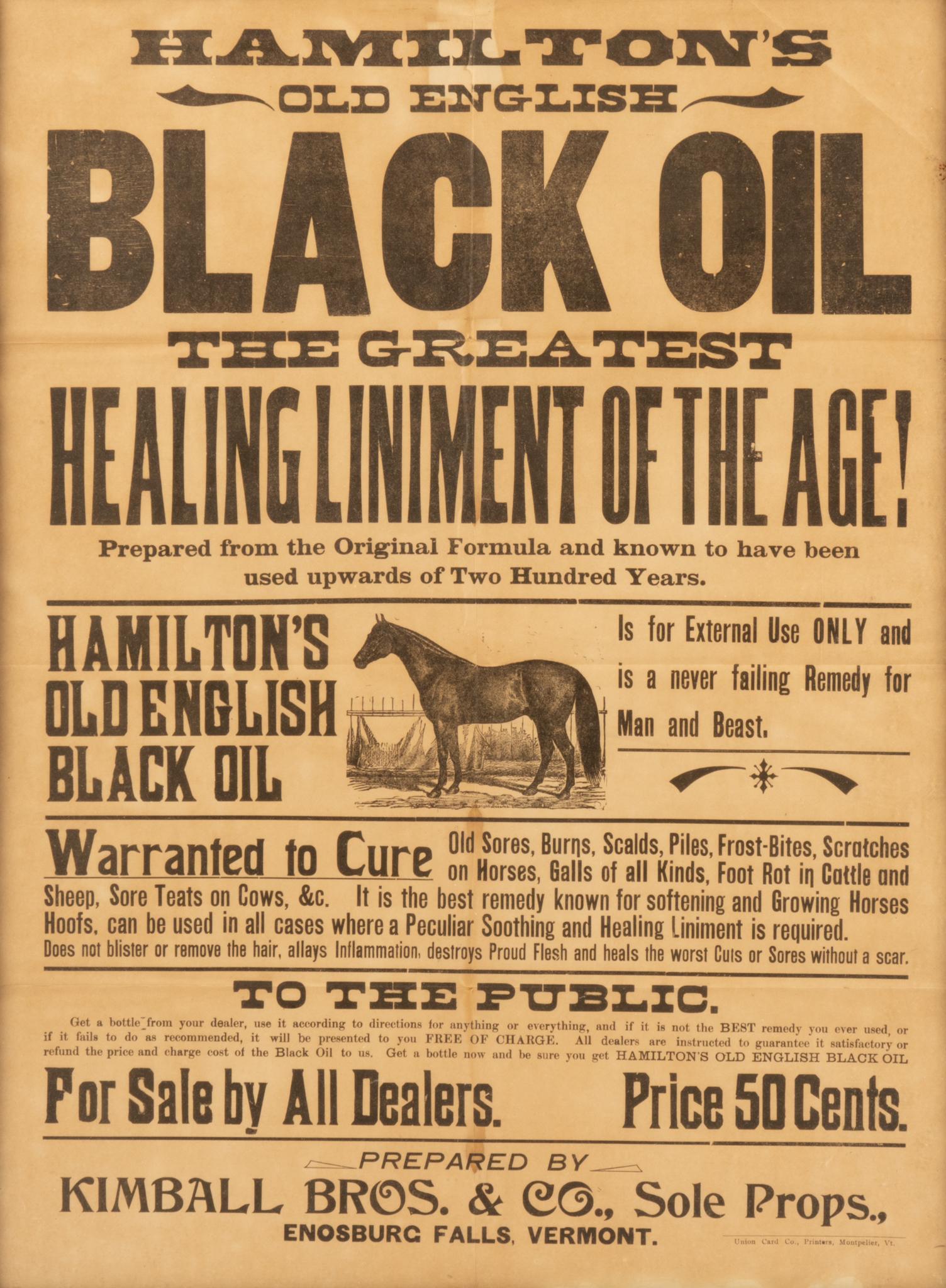 Hamilton's Old English Advertising Poster (1 of 3)