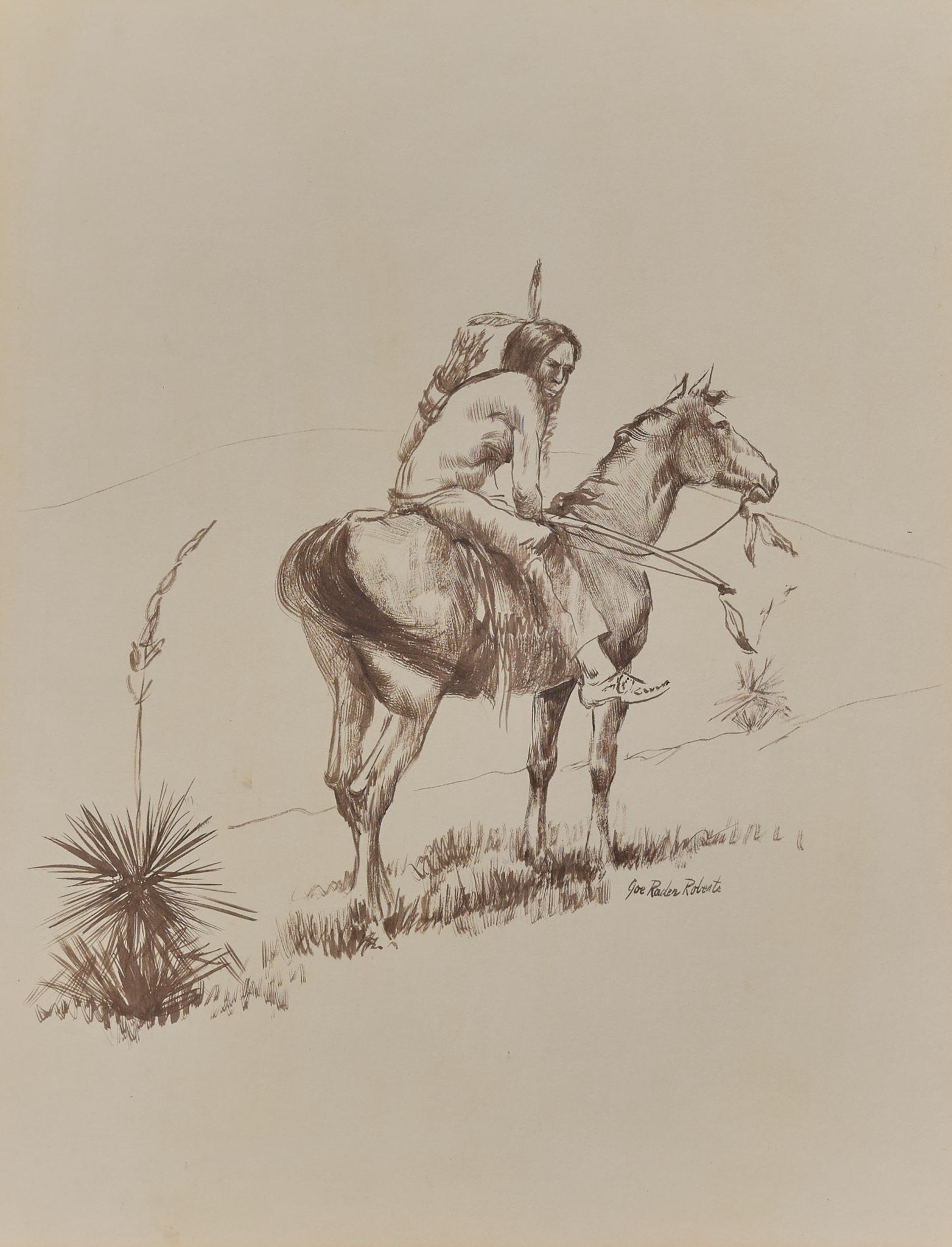 Joe Rader Roberts, Native American Rider (1 of 4)