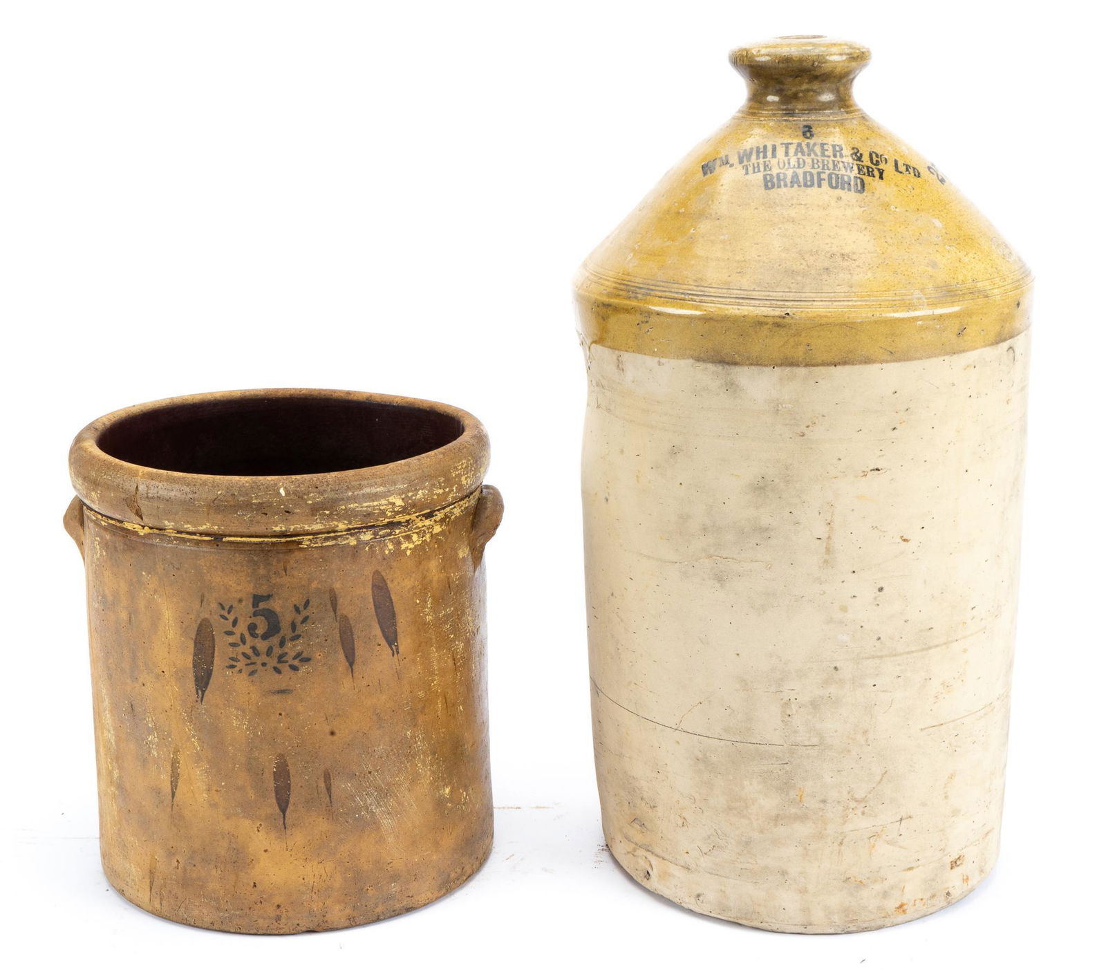 Stoneware Crock and English Brewery Jug (1 of 8)