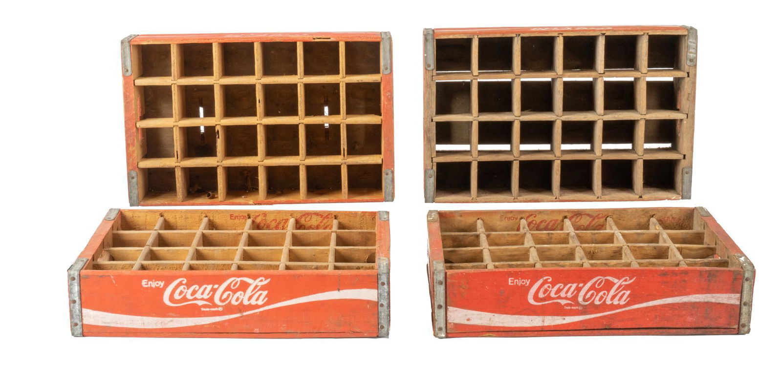 Set of (4) Coca-Cola Wooden Crates (1 of 4)