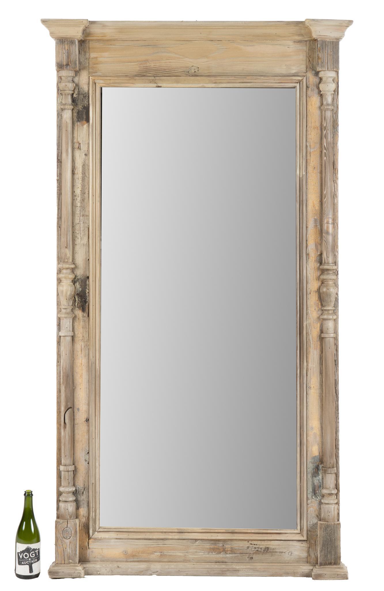 Rustic Full Length Mirror: Rustic wooden framed full length mirror height 75 in. x width 42.5 in. x depth 4.5 in. We happily provide seamless shipping services on everything we sell. Please email us at shipping@vogtauctio