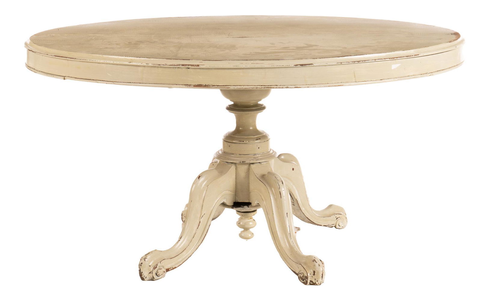 Circular Farmhouse Pedestal Table (1 of 5)