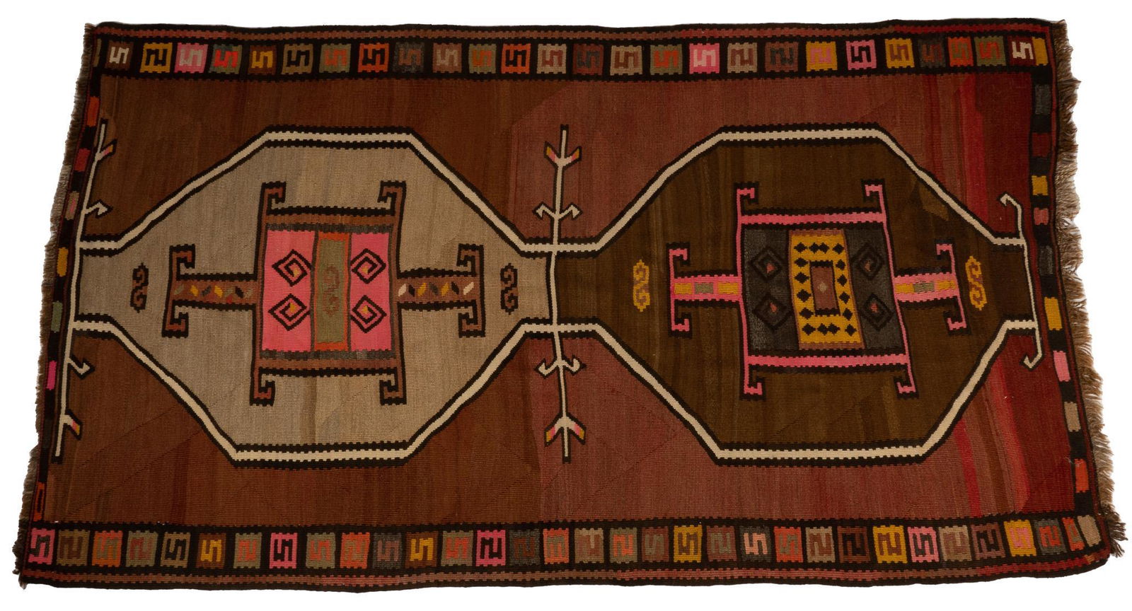 Hand-Made Kilim Prayer Rug,  8' x 4'5" (1 of 3)