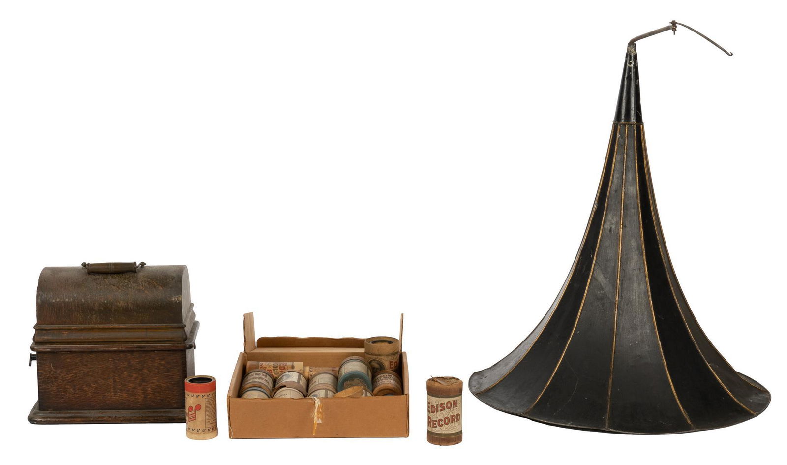 Edison Cylinder Phonograph with Cylinder Records (1 of 7)