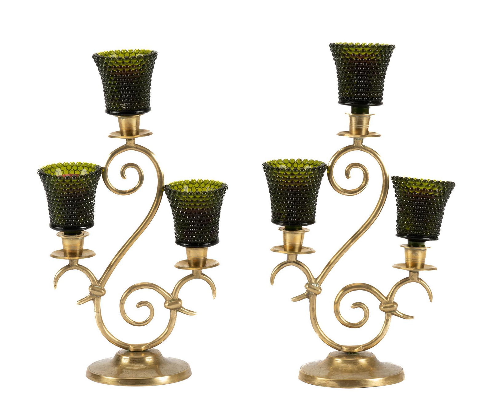 Pair Brass Candlestick Holders (1 of 6)
