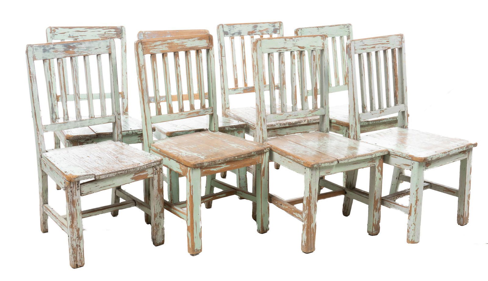 Set of (8) Rustic Dining Chairs (1 of 5)