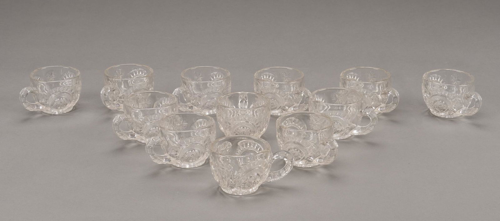 Pressed Glass Punch Bowl Set (1 of 13)