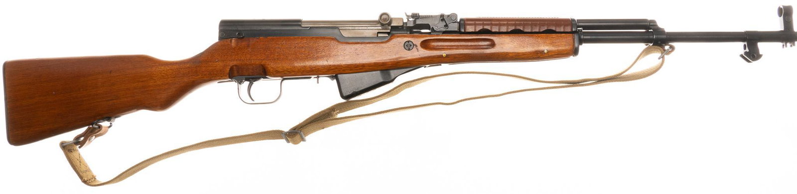 Chinese Norinco SKS 7.62x39mm Semi-Auto Rifle: Serial: 24101703P Manufacturer: Norinco, China (c. 1970) Model: SKS Caliber: 7.62x39mm Barrel length: 20.5" OAL: 40.5" Condition: Very Good; wood stock has light handling marks; barrel & r