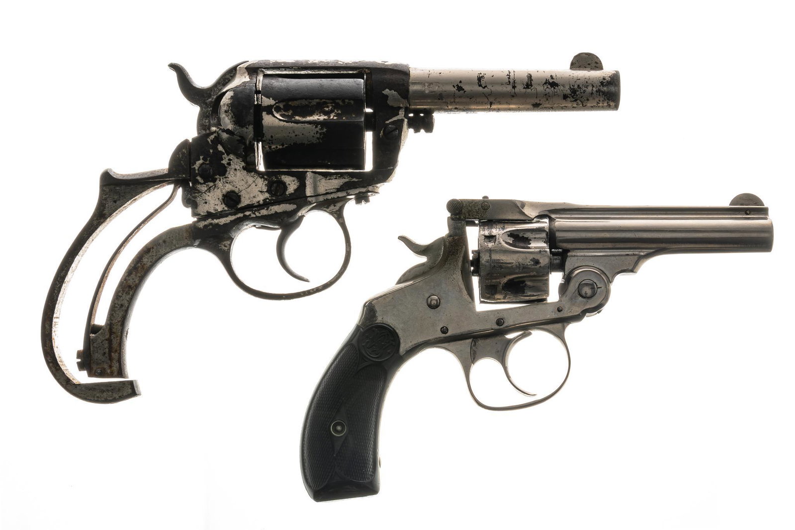 Smith & Wesson DA 4th Model .32S&W & Colt 1877 Lightning .38 Revolvers: Serial: (1) 107264; (2) 90290 & 52046 Manufacturer: (1) Smith & Wesson (c. 1890); Colt Mfg. Co. (c. 1885 & 1893) Model: (1) DA Fourth Model; (2) 1877 Lightning Caliber: (1) .32S&W; (2)