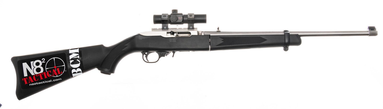 Ruger 10/22 Takedown .22LR Semi-Auto Carbine: Serial: 0001-53197 Manufacturer: Ruger Inc. Model: 10/22 Takedown Caliber: .22LR Barrel length: 18.5" OAL: 37" Condition: Very Good; synthetic stock has light handling marks; barrel & rece