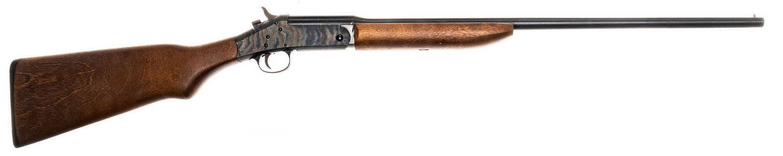 H&R Topper Model .410 Bore Break-Action Shotgun: Serial: BA548767 Manufacturer: Harrington & Richardson, Inc. Model: Topper Caliber: 410 bore (3" chamber) Barrel length: 24.5" OAL: 40" Condition: Very Good; wood stock has very light 