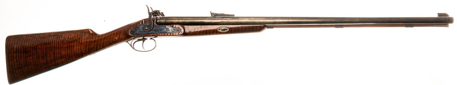 CVA Express .50Cal. Percussion SXS Rifle: Serial: 88 590782 Manufacturer: Connecticut Valley Arms Model: Express Caliber: .50Cal. Barrel length: 28" OAL: 44.25" Condition: Very Good; wood stock has very light handling marks; barrels h