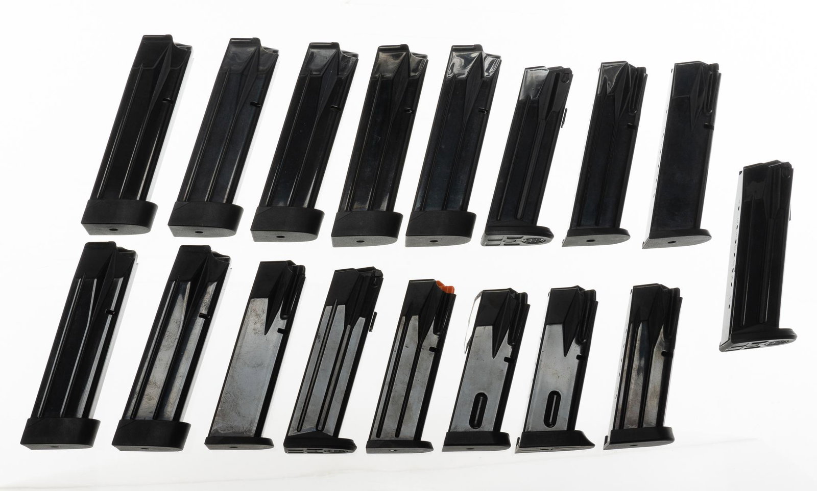 Collection of Beretta PX4 & APX Magazines .45ACP, .40S&W, 9mm: Includes: -7 Beretta PX4 Storm .45ACP 10 round magazines -1 Beretta PX4 Storm compact 9mm 13 round magazine -1 Beretta PX4 Storm compact 9mm 15 round magazine -1 Beretta PX4 Storm 9mm 17 round magazin