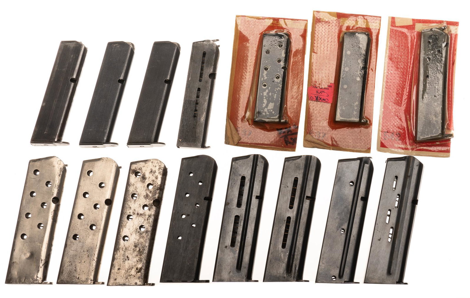 Collection of 15 Star Magazines: Includes: -4 Star Model 1920 9x23 Largo magazines -4 Star Model S .380 magazines -4 Star Model B 9mm magazines -2 Star Model H .32 ACP magazines -1 Star Model 1919 .32 ACP magazine Provenance: A New B