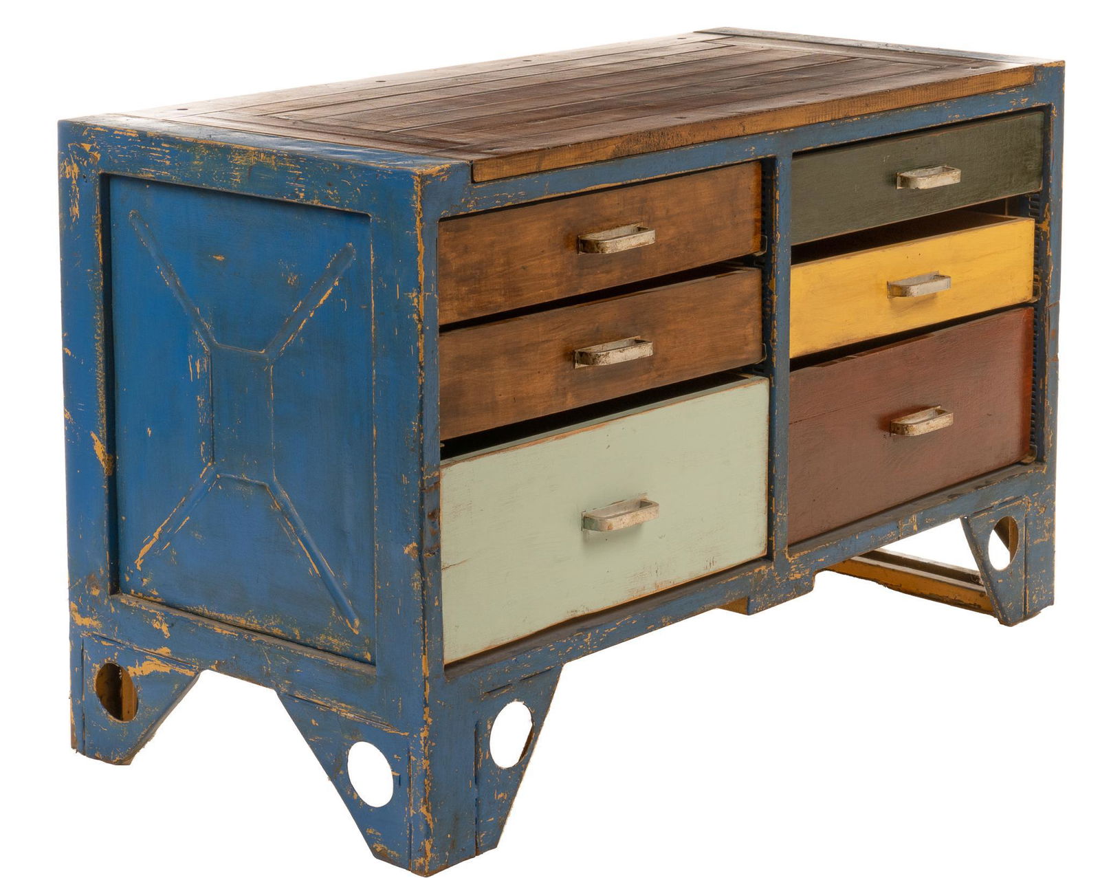 Painted Industrial Chest of Drawers (1 of 5)