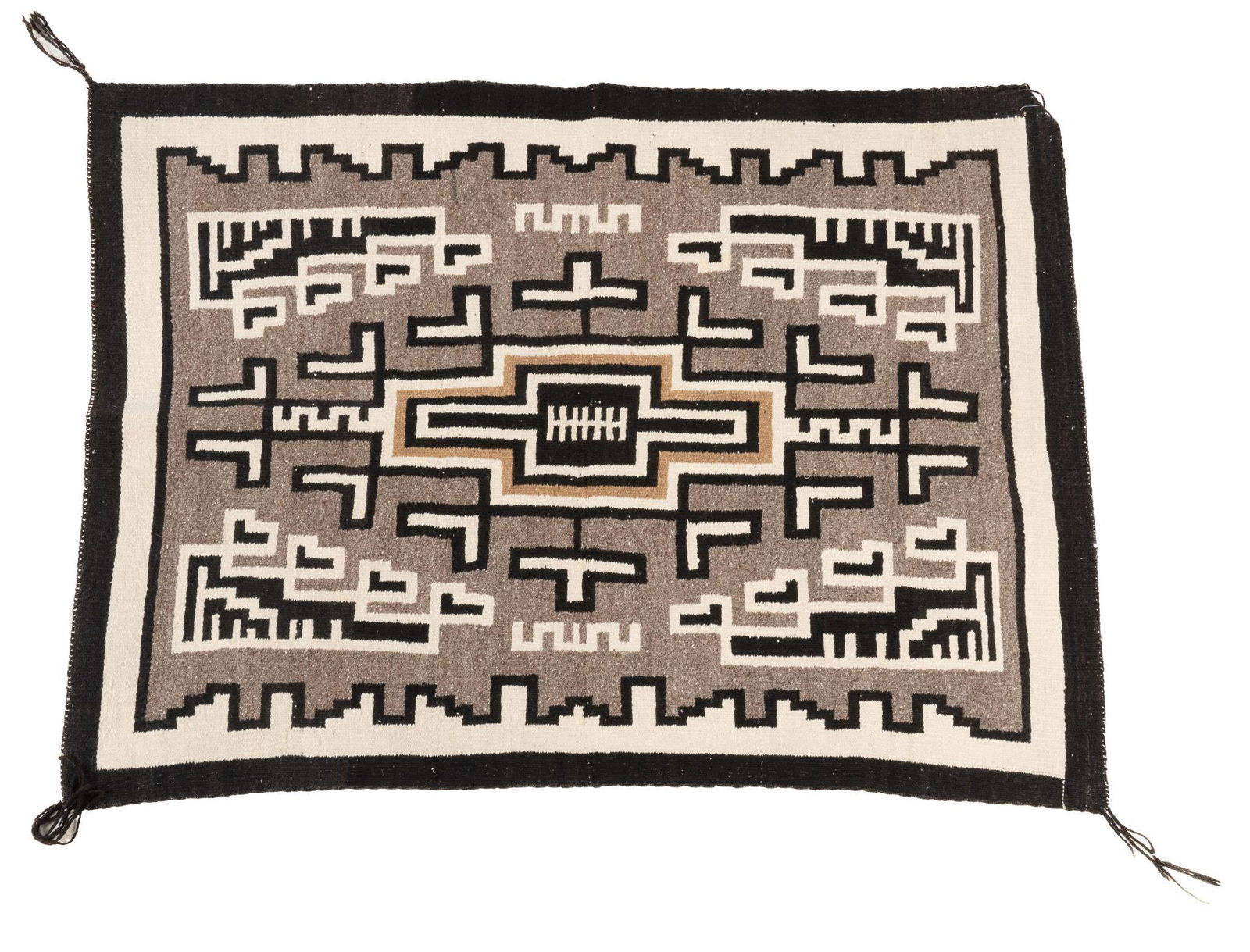 Navajo Two Gray Hills Saddle Blanket (1 of 3)