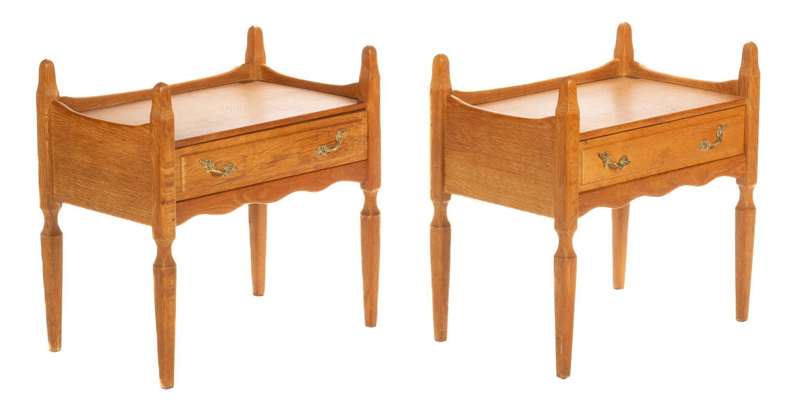 Henning Kjaernufl (20th C., DNK), Pair of "Razorblade" Night Stands (1 of 5)