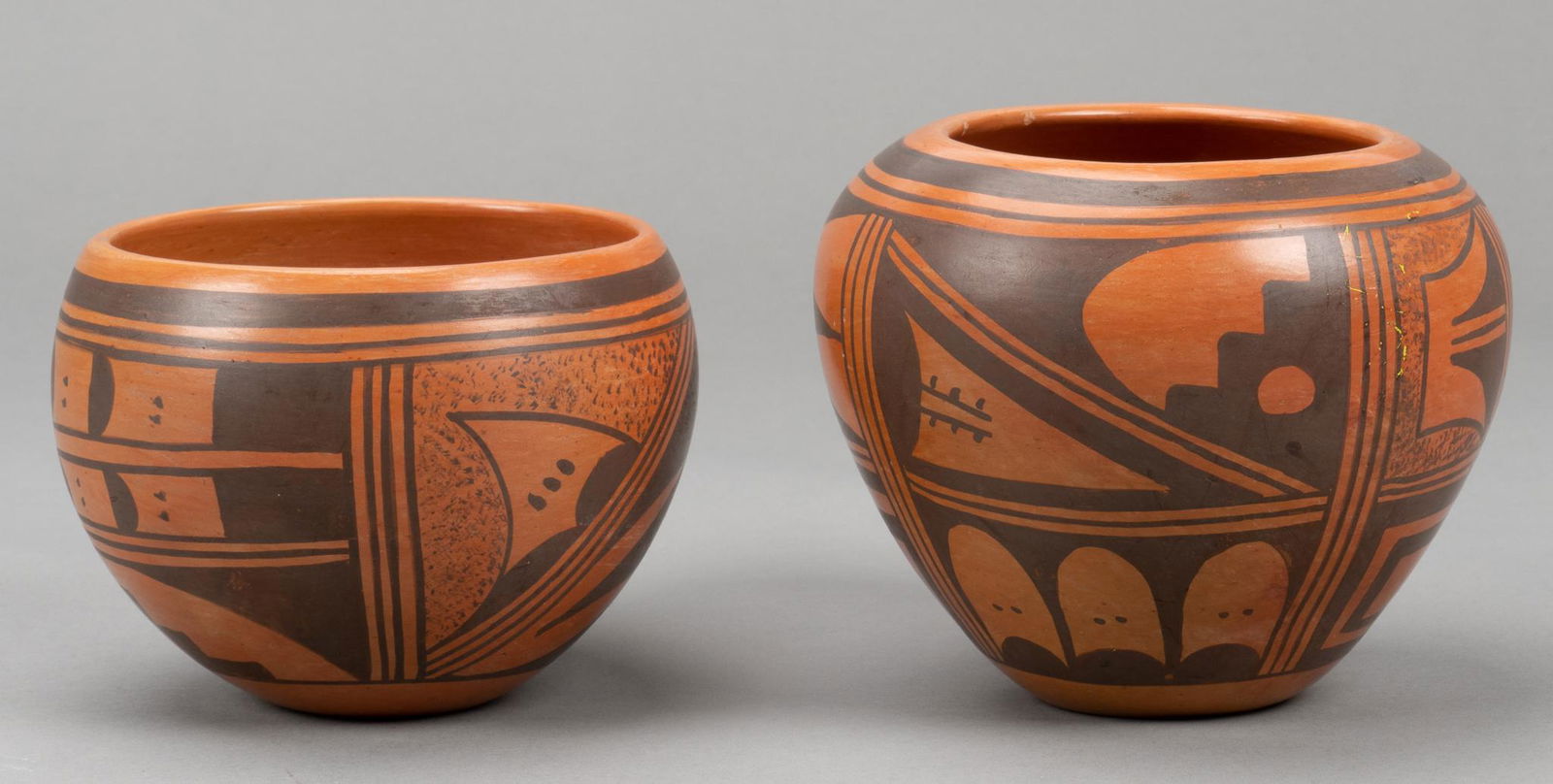 Frieda Poleahla (Hopi Pueblo, NM), Pair of Pottery Vessels (1 of 7)